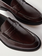 VINNY's - Townee Patent-Leather Penny Loafers - Brown