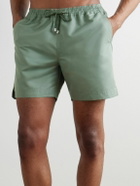 Sunspel - Straight-Leg Mid-Length SEAQUAL®-Blend Swim Shorts - Green