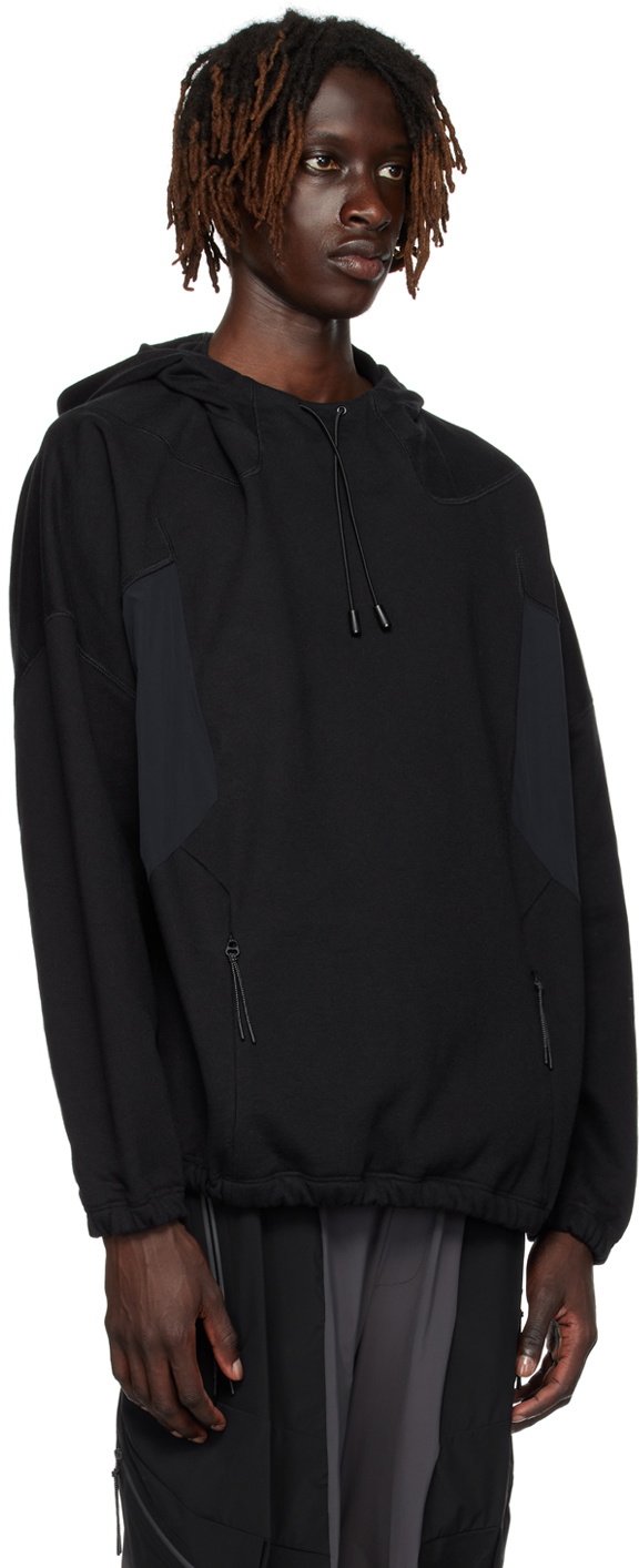 _J.L - A.L_ Black Paneled Hoodie