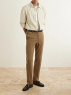 Kiton - Straight-Leg Lyocell-Blend Trousers - Brown
