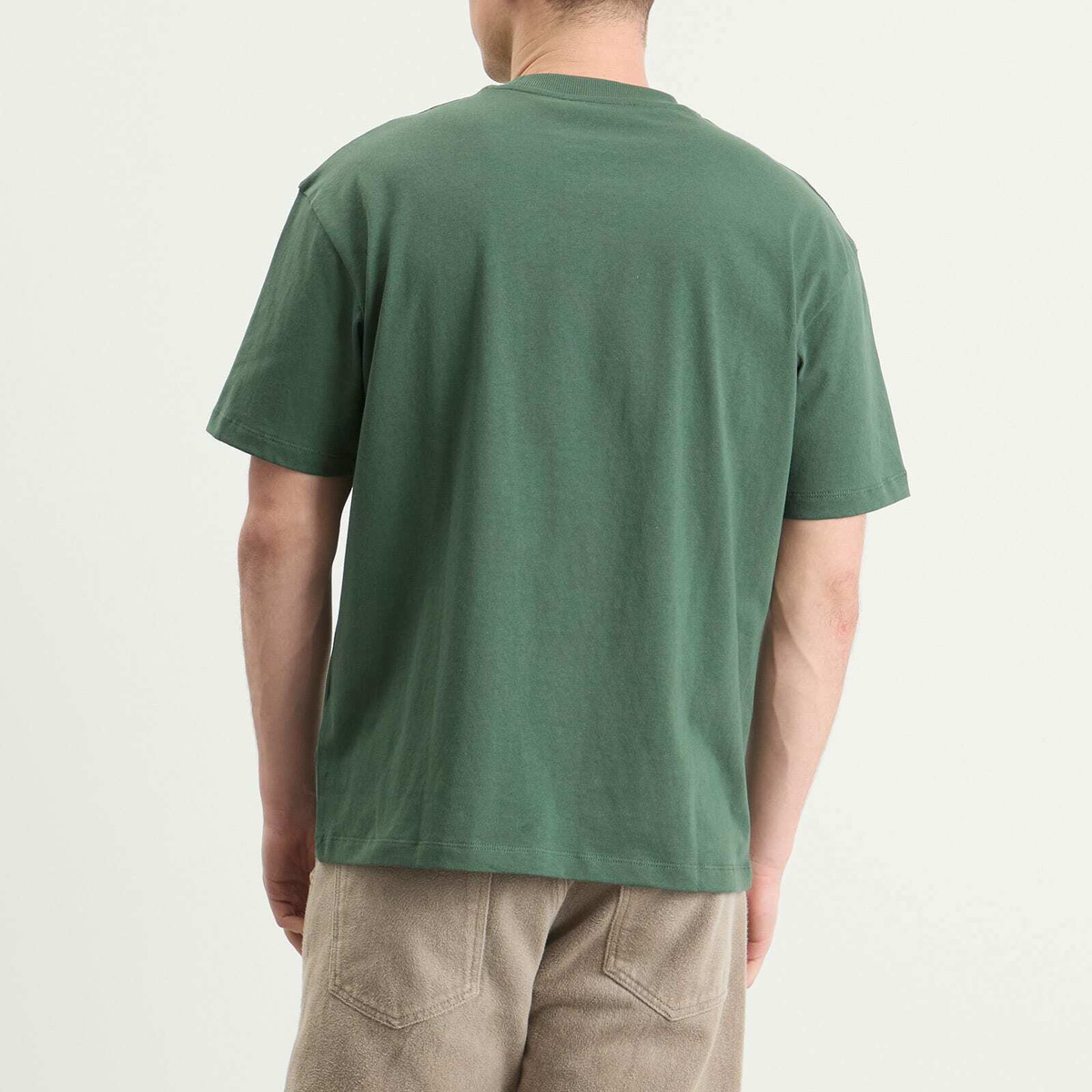 Palmes Men's Logo Stitch T-Shirt in Dark Green