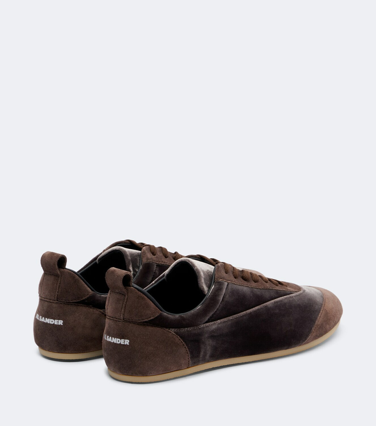 Jil Sander Etage suede-trimmed velvet sneakers