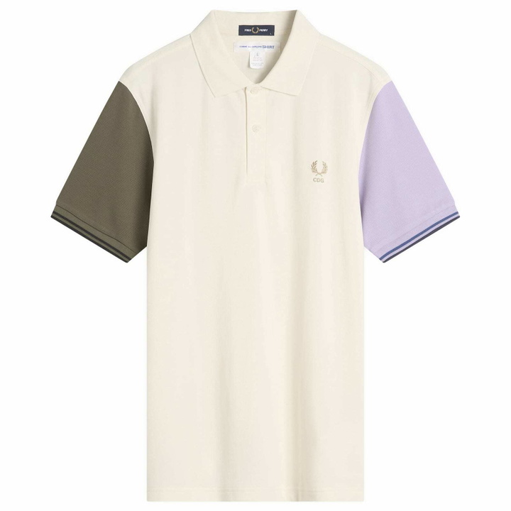 Photo: Comme des Garçons SHIRT Men's X Fred Perry Polo Shirt in Multi