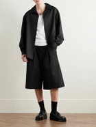 Amomento - Convertible-Collar Cotton Shirt - Black