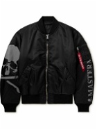 Mastermind World - Alpha Industries MA-1 Reversible Logo-Print Quilted Shell Bomber Jacket - Black