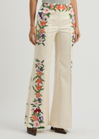 Borgo DE Nor Morgan Floral-print Stretch-cotton Trousers Cream
