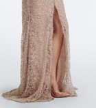 Marmar Halim Embellished off-shoulder lace gown