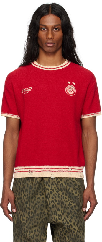 Photo: Andersson Bell Red Football Short Sleeve T-shirt.