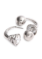 Jean Paul Gaultier Crystal-embellished Hoop Earrings - Silver - One Size