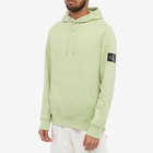 Calvin Klein Men's Monogram Sleeve Badge Hoody in Jaded Green