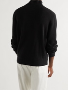 THE ROW - Daniel Ribbed Cashmere Mock-Neck Sweater - Black