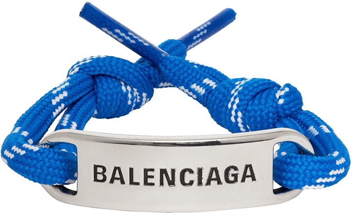 Photo: Balenciaga Blue Plate Bracelet