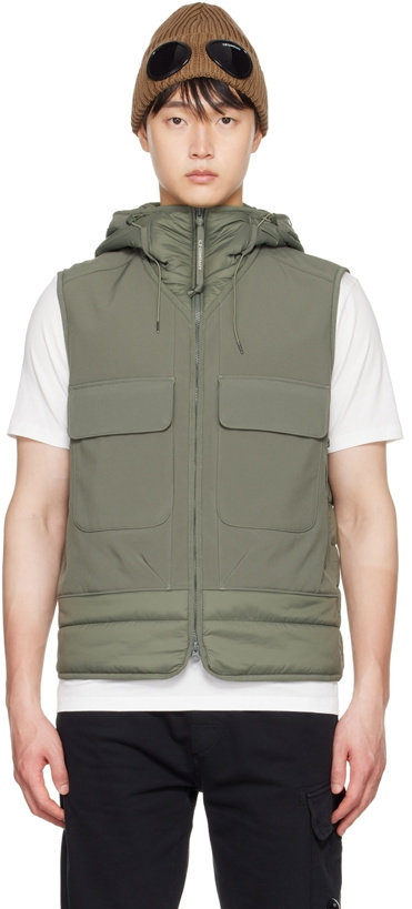 Photo: C.P. Company Khaki Water-Resistant Vest