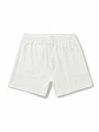 BODE - Boston Straight-Leg Cotton-Blend Terry Shorts - White