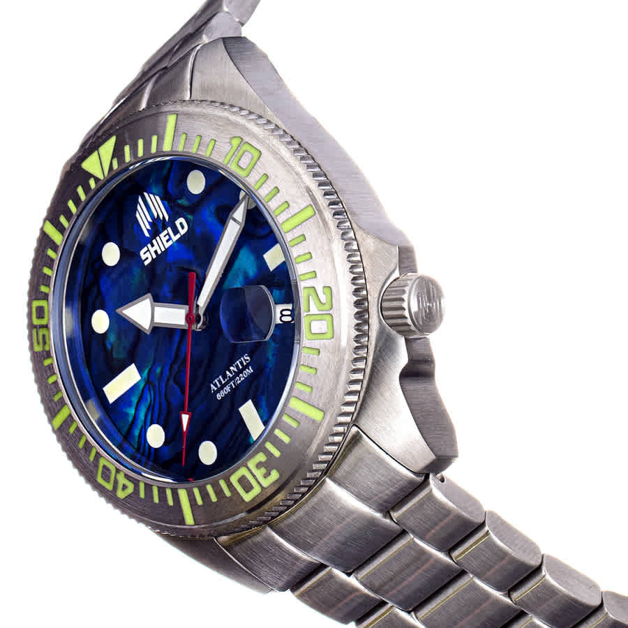 Shield Atlantis Automatic Blue Dial Mens Watch SLDSH108-5