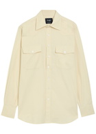 Drake's Patch Pockets Corduroy Overshirt Beige