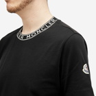 Moncler Men's Collar Logo T-Shirt in Black