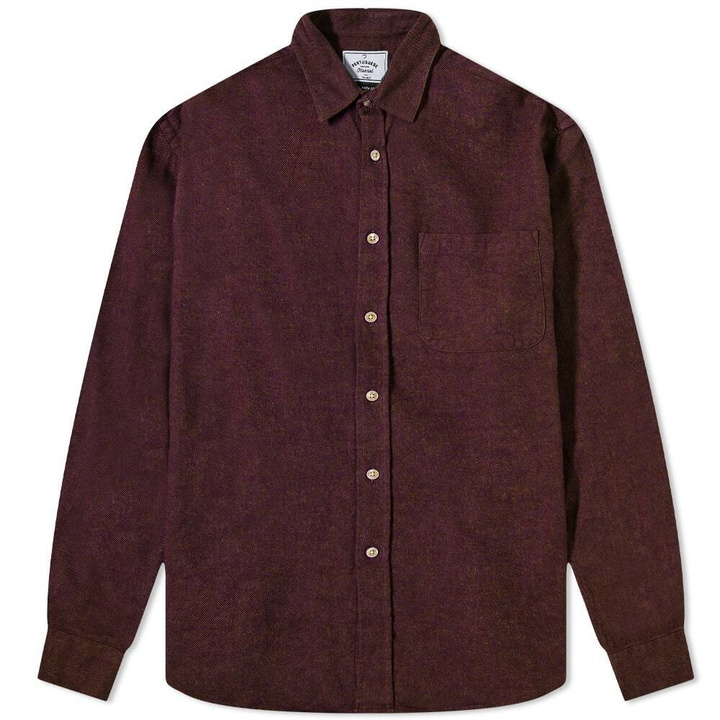 Photo: Portuguese Flannel Men's Teca Flannel Shirt in Bordeaux