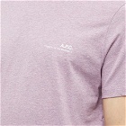 A.P.C. Men's A.P.C Item Logo T-Shirt in Mauve Marl