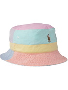 POLO RALPH LAUREN - Logo-Embroidered Colour-Block Cotton-Canvas Bucket Hat - Multi - S/M