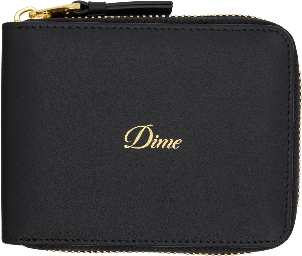 Dime Black Leather 'Dime' Wallet Dime