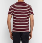 Officine Generale - Striped Cotton-Jersey T-Shirt - Men - Burgundy