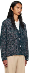 Bonsai Green & Pink Buttoned Cardigan