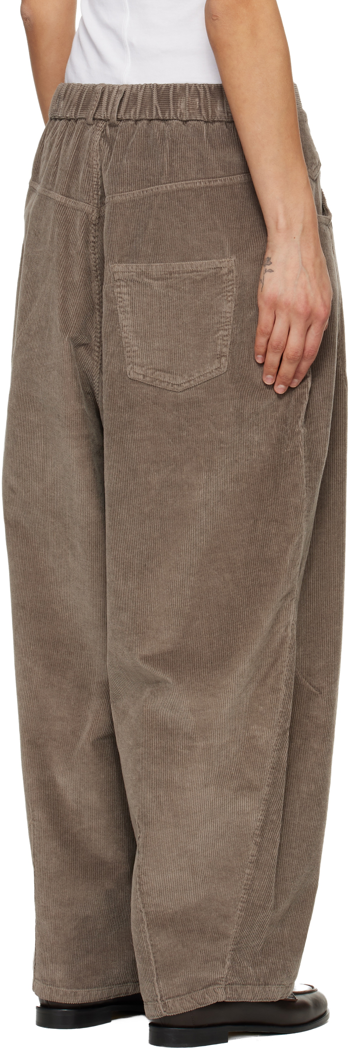 Cordera Gray Corduroy Baggy Trousers