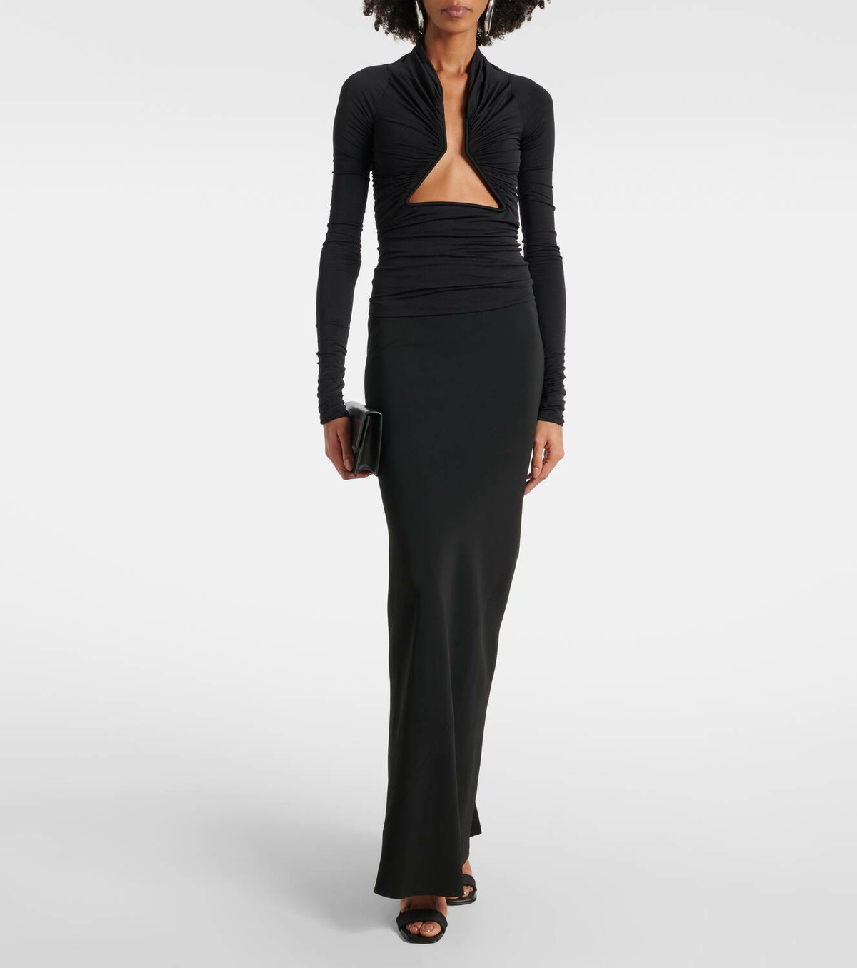 Rick Owens Cutout cupro jersey top