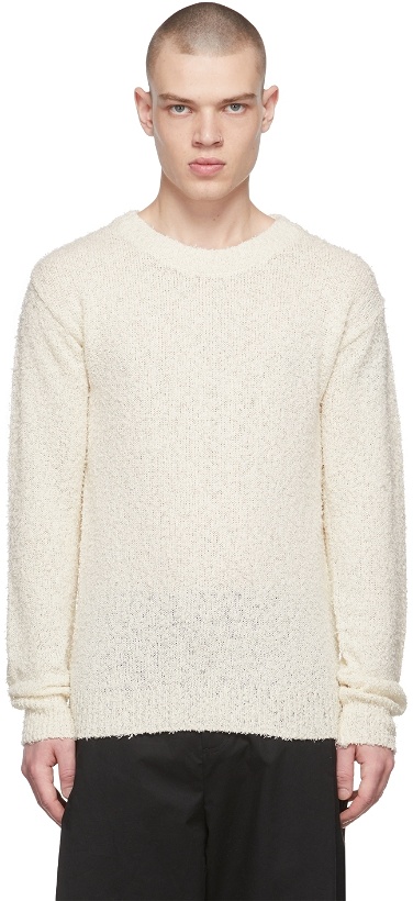 Photo: AMOMENTO Off-White Fancy Pullover Sweater