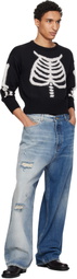 VAQUERA Black Skeleton Sweater