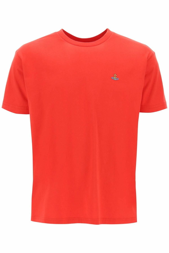 Photo: VIVIENNE WESTWOOD classic t-shirt with orb logo Red