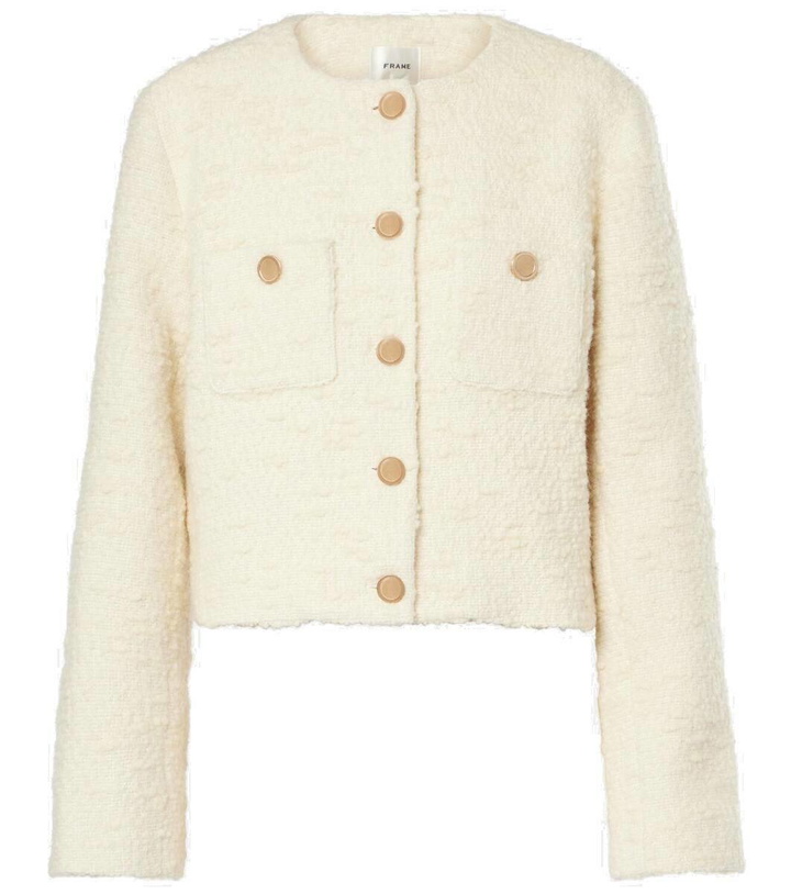 Photo: Frame Cropped cotton and wool jacket