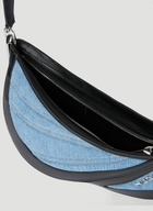Mugler Denim Spiral Curve 01 Shoulder Bag