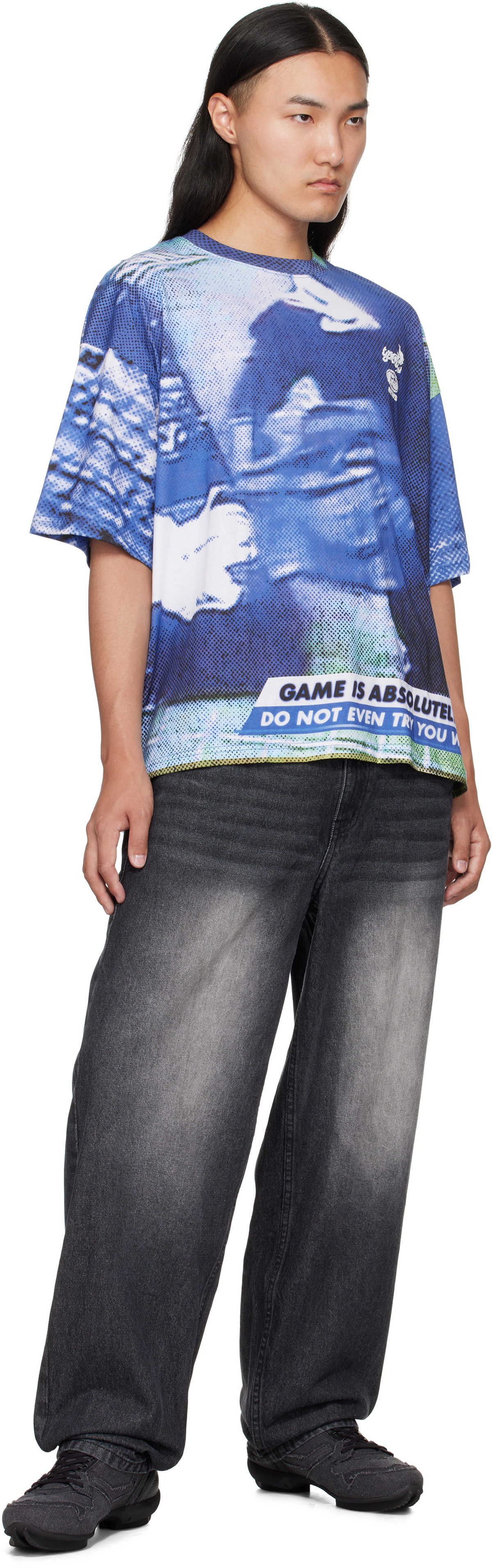 Gerrit Jacob Blue Printed T-shirt