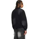 Dime Black Faded Fleece Bomber Jacket