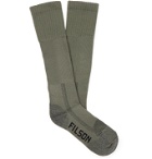 Filson - Logo-Intarsia Stretch-Knit Socks - Green