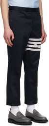 Thom Browne Navy 4-Bar Trousers