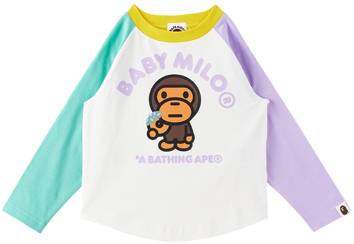 Photo: BAPE Baby White Baby Milo Donuts Long Sleeve T-Shirt