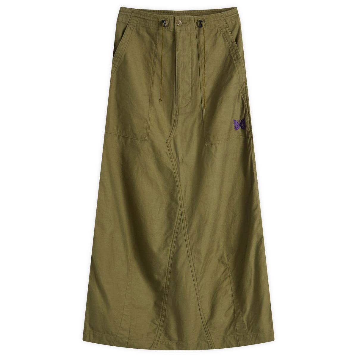 Needles Women's String Fatigue Skirt in Olive Needles