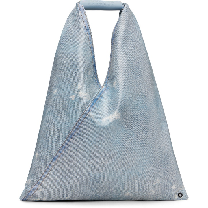 Photo: MM6 Maison Margiela Blue Small Triangle Tote