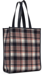 Thom Browne Navy Check Wool Tote