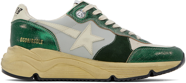 Photo: Golden Goose Green Running Sole Sneakers