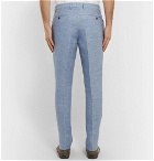 Tod's - Slim-Fit Tapered Washed-Linen Trousers - Light blue