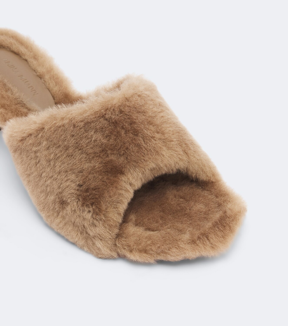 Amina Muaddi Taylor shearling mules