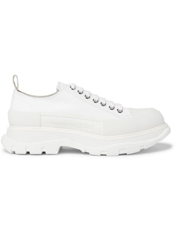 Photo: ALEXANDER MCQUEEN - Rubber-Trimmed Canvas Sneakers - White