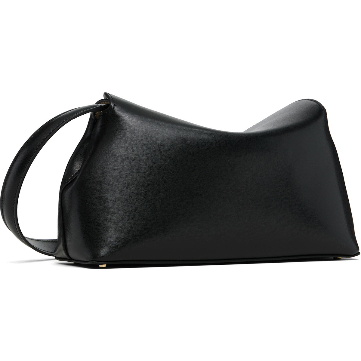 TOTEME Black T-Lock Leather Clutch