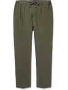 De Petrillo - Slim-Fit Linen Drawstring Trousers - Green