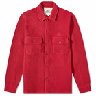 Blue Flowers Men's Mega Waffle Shirt in Red