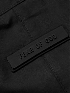 FEAR OF GOD ESSENTIALS - Logo-Appliquéd Cotton-Blend Shirt - Black